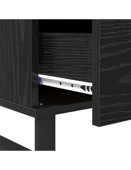 Tavolino da salotto con cassetto Rovere nero Legno multistrato