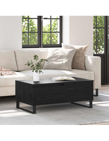 Tavolino da salotto con cassetto Rovere nero Legno multistrato