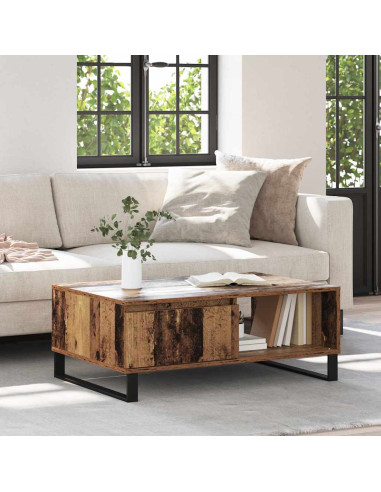 Tavolino da salotto con cassetto Legno vecchio 90 x 60 x 35 cm