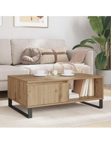 Tavolino da salotto rovere artigianale 90 x 60 x 35 cm