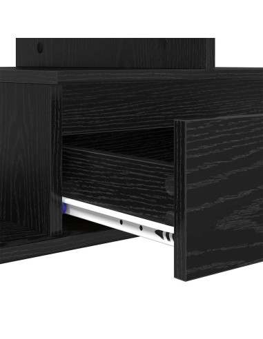 Tavolino da salotto con cassetto Rovere nero 90 x 49 x 45 cm