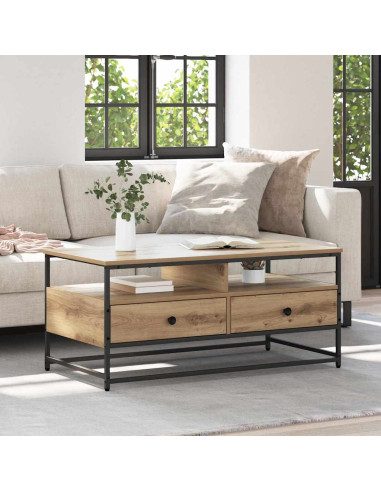 Tavolino da salotto rovere artigianale 100 x 51 x 45 cm