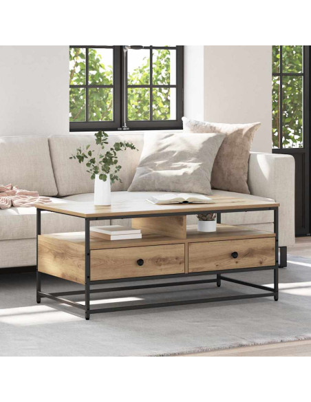 Tavolino da salotto rovere artigianale 100 x 51 x 45 cm