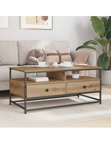 Tavolino da salotto rovere artigianale 100 x 51 x 45 cm