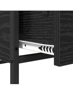 Tavolino da salotto con cassetto Rovere nero 100 x 51 x 45 cm 2