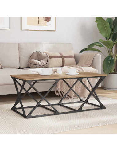 Tavolino da salotto rovere artigianale 100 x 49 x 40 cm