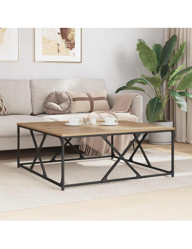 Tavolino da salotto rovere artigianale 100 x 100 x 40 cm