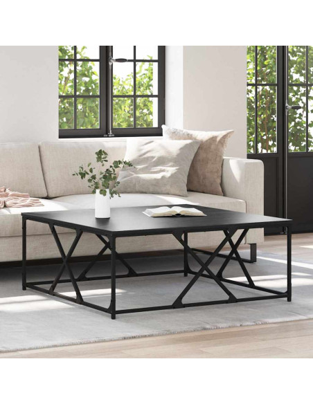 Tavolino da salotto Rovere nero 100 x 100 x 40 cm