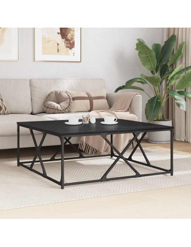 Tavolino da salotto Rovere nero 100 x 100 x 40 cm