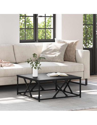 Tavolino da salotto Rovere nero 70 x 70 x 30 cm