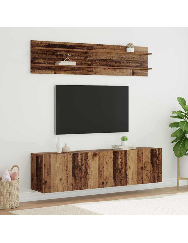 Unità TV 6 pcs Legno vecchio Legno multistrato