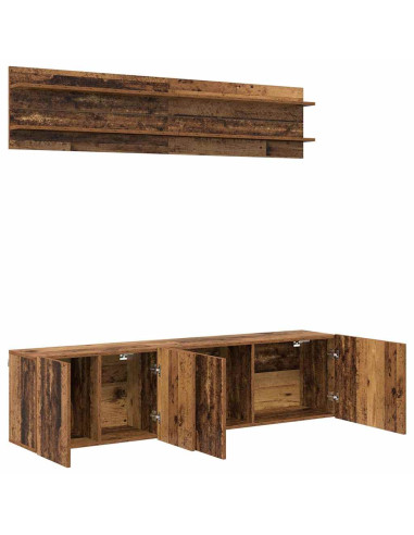 Unità TV 6 pcs Legno vecchio Legno multistrato