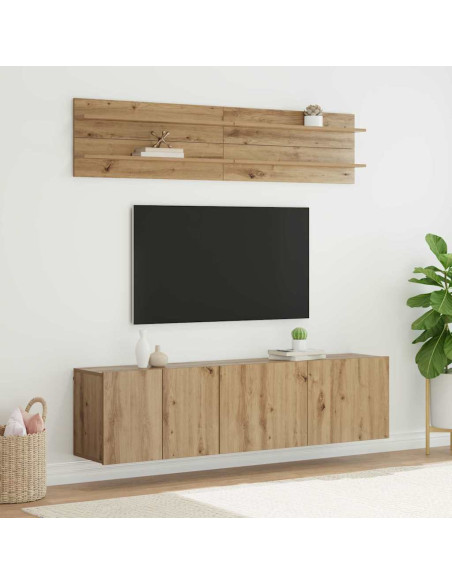 Unità TV 6 pcs rovere artigianale Legno multistrato