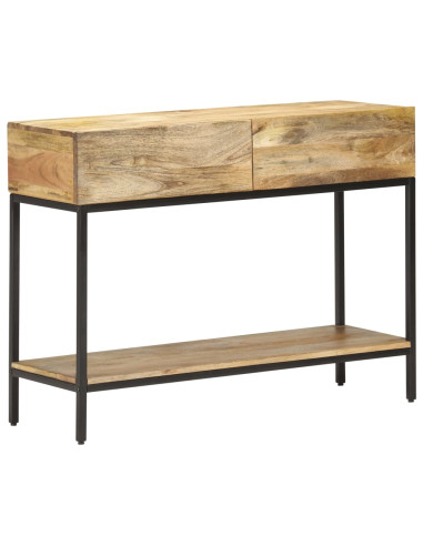Tavolo Consolle 100x35x76 cm in Legno Massello di Mango