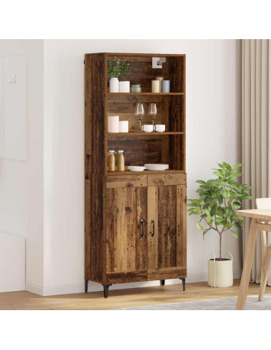 Credenza 2 pcs Legno vecchio Legno multistrato