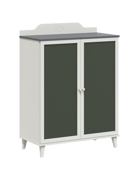 Armadio Lavagna con porta Grigio e bianco Legno multistrato