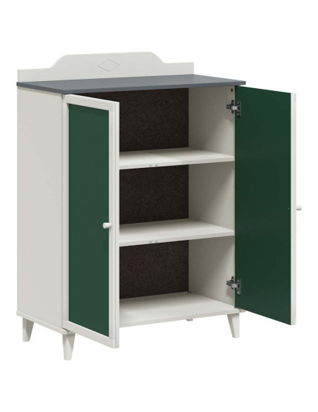 Armadio Lavagna con porta Grigio e bianco Legno multistrato