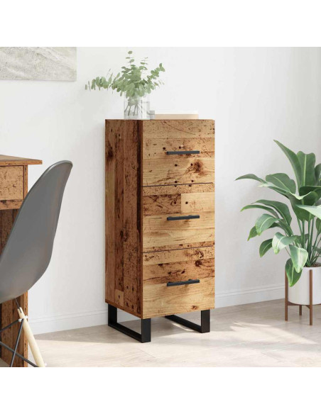 Credenza con cassetto Legno vecchio 34,5 x 34 x 90 cm