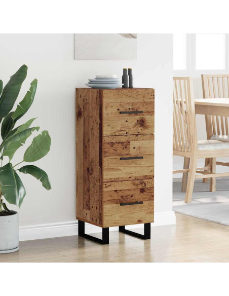 Credenza con cassetto Legno vecchio 34,5 x 34 x 90 cm