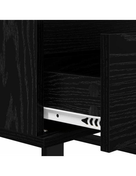 Credenza con cassetto Rovere nero Legno multistrato
