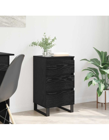 Credenza con cassetto Rovere nero Legno multistrato