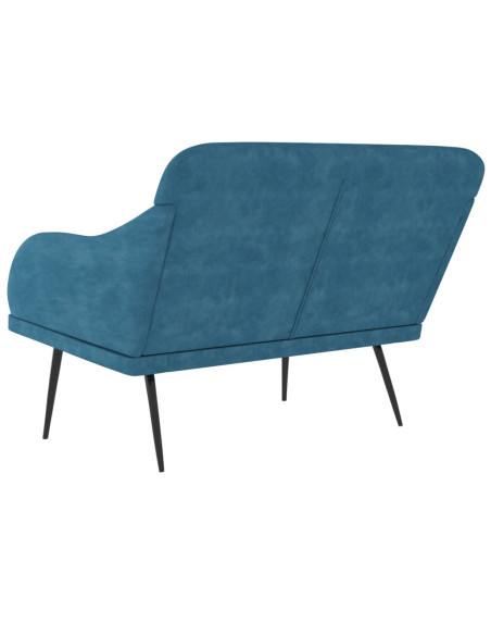 Panca Blu 110x76x80 cm in Velluto