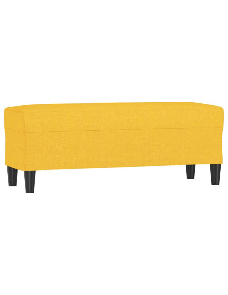 Panca Giallo Chiaro 100x35x41 cm in Tessuto