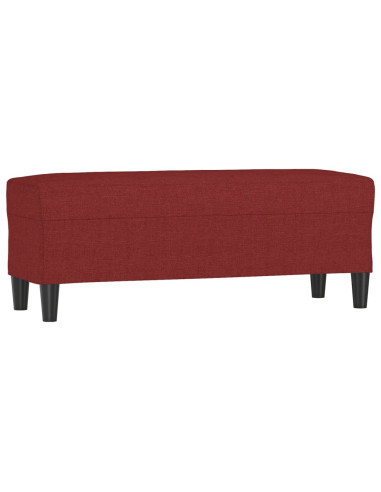 Panca Rosso Vino 100x35x41 cm in Tessuto