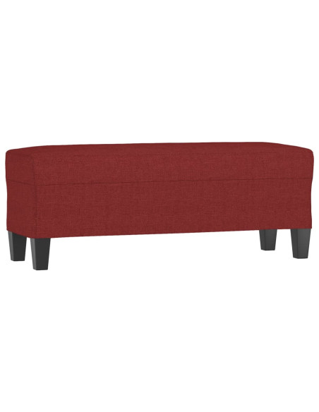 Panca Rosso Vino 100x35x41 cm in Tessuto