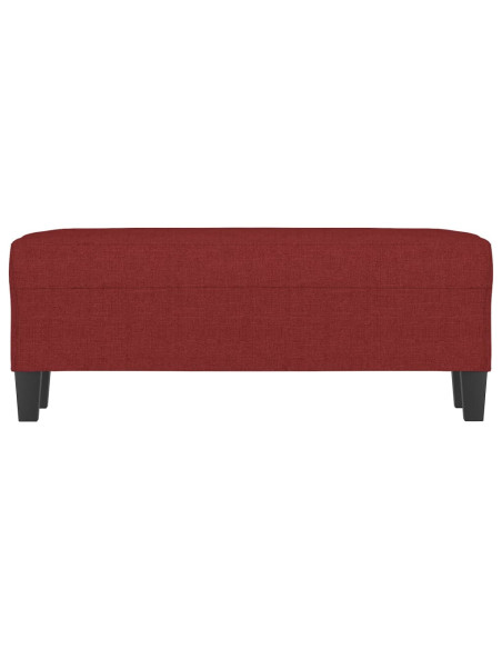 Panca Rosso Vino 100x35x41 cm in Tessuto
