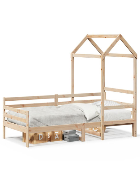 Dormeuse con Tetto 80x200 cm in Legno Massello di Pino