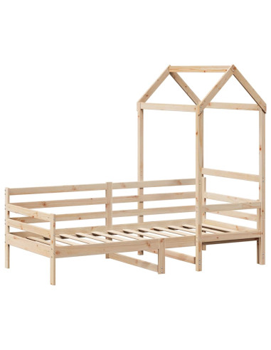 Dormeuse con Tetto 80x200 cm in Legno Massello di Pino