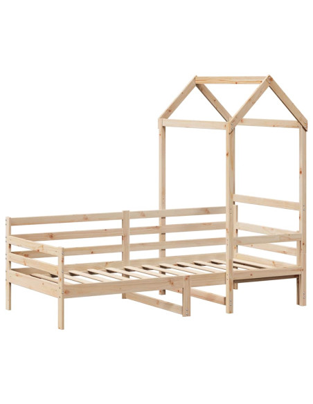 Dormeuse con Tetto 80x200 cm in Legno Massello di Pino