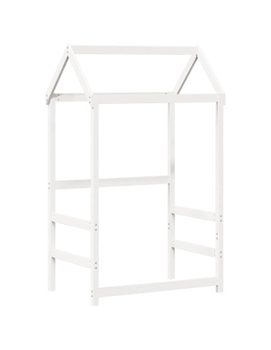 Set Dormeuse e Panca con Tetto Bianco 80x200cm Massello Pino