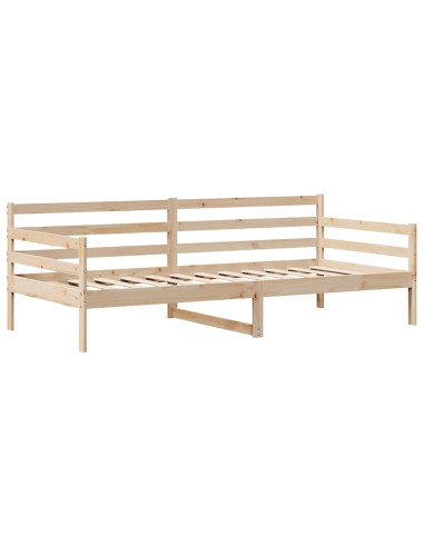 Dormeuse con Cassetti Bianca 80x200 cm Legno Massello di Pino