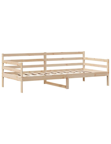 Dormeuse con Cassetti Bianca 80x200 cm Legno Massello di Pino