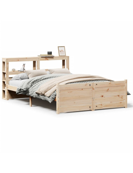 Giroletto con Testiera 140x190 cm in Legno Massello di Pino