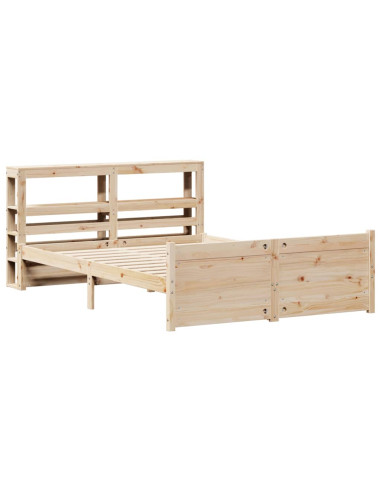 Giroletto con Testiera 140x190 cm in Legno Massello di Pino