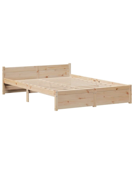 Giroletto con Testiera 140x190 cm in Legno Massello di Pino