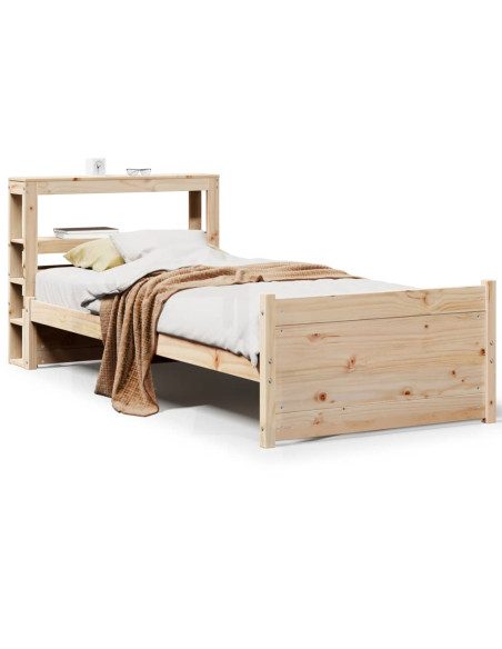 Giroletto con Testiera 100x200 cm Legno Massello di Pino