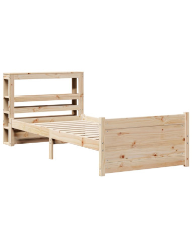 Giroletto con Testiera 100x200 cm Legno Massello di Pino