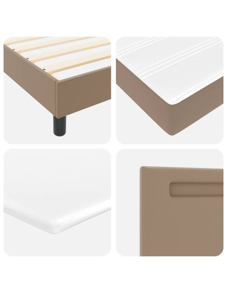Struttura letto con materasso Cappuccino 120 x 190 cm