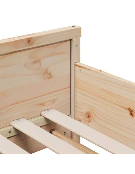 Struttura del letto Marrone 80 x 200 cm Legno di pino massello