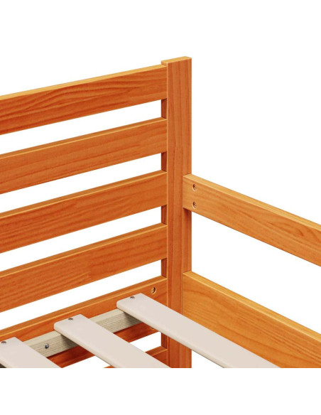 Struttura del letto con materasso Cera marrone 80 x 200 cm