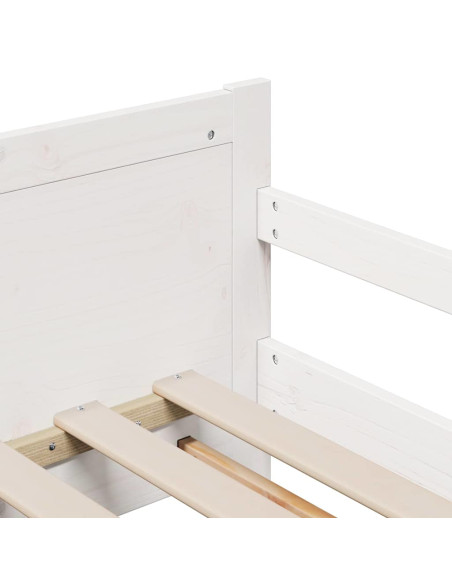 Struttura del letto con materasso Bianco 80 x 200 cm