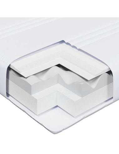 Struttura del letto con materasso Bianco 80 x 200 cm