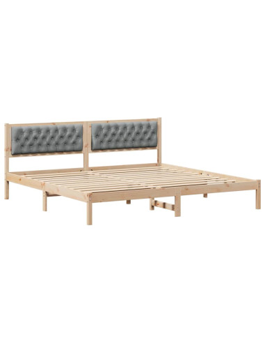 Struttura del letto Grigio chiaro 200 x 200 cm Tessuto