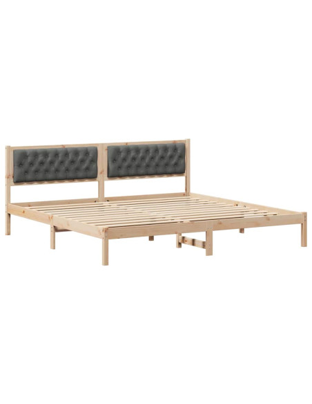 Struttura del letto Grigio scuro 200 x 200 cm Tessuto