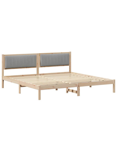 Struttura del letto Grigio chiaro 200 x 200 cm Pino massello