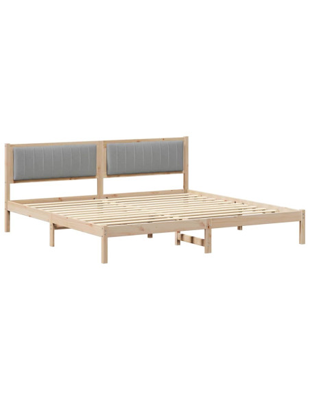 Struttura del letto Grigio chiaro 200 x 200 cm Pino massello